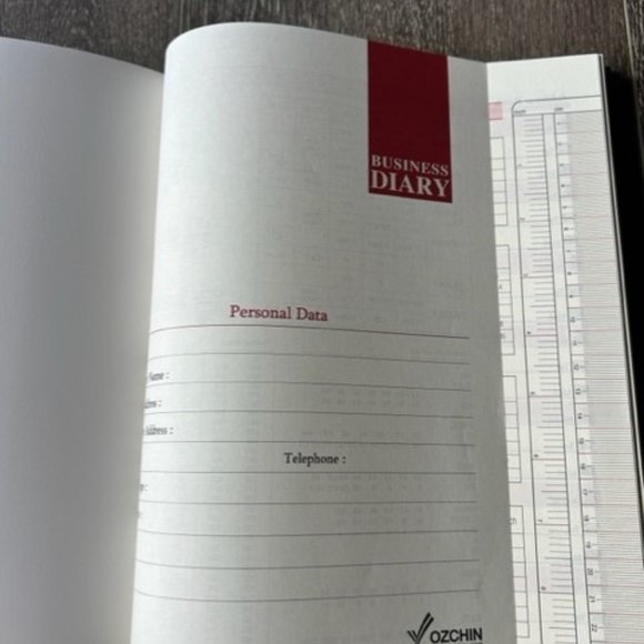 Blue Notebook Business Diary 10.5" x 8" Hard Cover 100+ Pages .75 inch thick NEW - Picture 2 of 4